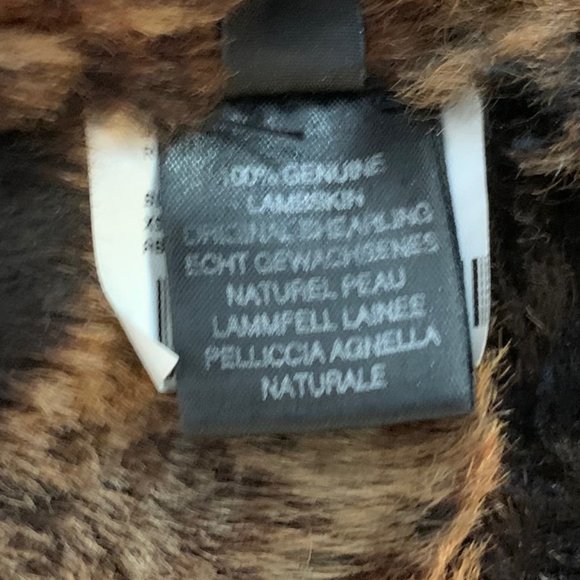 PASHA VENETO BLACK/ BROWN SHEARLING LEATHER FUR LINED TRIM COAT JACKET XS/ 4 - Picture 8 of 8